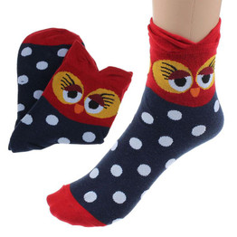 2017 New Style Fashion Unique Women Girls Cartoon Lovely Cute Owl Cotton Warm Socks warm socks meias femininasdrop shopping