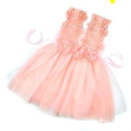 2017 Summer Baby Girl Dress Lace Flower Baby Girl Clothes Princess Tutu Children's Dresses vestidos infantis girls tutu dress