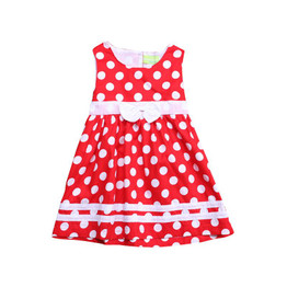 2017 Summer Baby Dresses Cute Baby Girls Dress Party Wedding Toddler Infant Girl Dots Bowknot Tutu Dress +Shorts Set Red Clothes