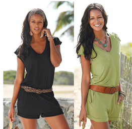 2017 Vacation Sexy Fashion Summer women deep V-neck casual short