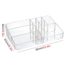 LARGE Acrylic Makeup Organizer Office Organizer Box Cosmetic Plastic Storage Box Desk Bathroom Cosmetic Storage Case