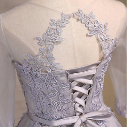 Lamya Short Lace Vestido De Festa Sexy Knee Length Sweet Pink Tulle Ball Gown Party Dress abendkleider