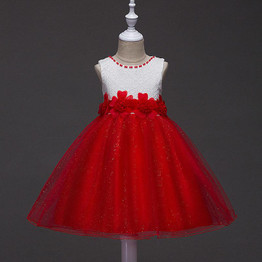 LAMYA Flower Girls Dress Kids Short Ball Gown Dresse For Wedding Party Princess Pageant Dress For Children 7 Colors