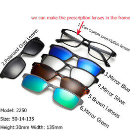 IVSTA Clip On Sunglasses Women Frames Men Glasses Clips Magnetic Sunglasses with Magnet Sunglasses Eyeglass Clip Optical Myopia