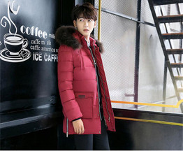 AYUNSUE 2017 Men Warm White Duck Down Jacket Fur Collar Hooded Mens Winter Parkas Padded Men's Jackets Casacos Masculino WXF311