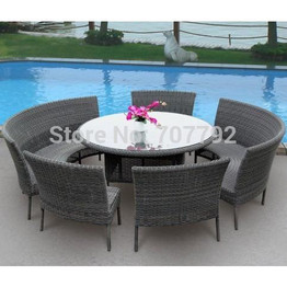 2017 Gray Outdoor Furniture Garden Furniture Dining Set
