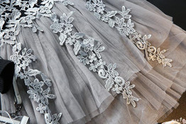 2017 girl long sleeve embroidery flowers dress autumn tutu dress