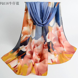 2017 New Women Chiffon Silk Scarfs Fashion Spring Square Scarves Print Shawl Summer Brand Shawls And Hijabs