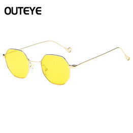 Brand Designer Hexagon Sunglasses For Women Luxury Metal Eyewear Retro Vintage Mens Clear Sun Glass 2017 Octagon Shades Lunette