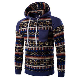 2017 New Fashion Autumn Men Hoodie Contrast Color Male Hoodies Casual Fleece Hoodie Jacket National Style Slim Men's Sweatshirt