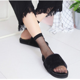 Fashion 2017 women essential sexy socks fishnet short socks female hollow thin black cool socks Meias