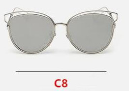 Cat Eye Sun Glasses Ladies Luxury Brand Sunglasses Women Retro Sunglasses Mirror Designer Oculos Lunette Femme Sunglasses Glass