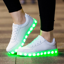 Size 30-44 Fashion Glowing Luminous Sneakers with Light Sole LED Slippers Boys Girls Kids Shoes 30