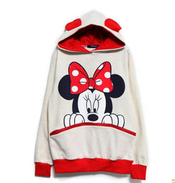 2017 Kawaii Women Hoodies Mickey Cartoon Hooded Sweatshirts Female Loose Fleece Pullover Plus Size Harajuku Hoodies Outwear z15