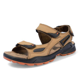 2017 Brand Men Sandals Slippers Genuine Leather Cowhide Men Summer Shoes Outdoor Casual Suede Leather Flat Sandals