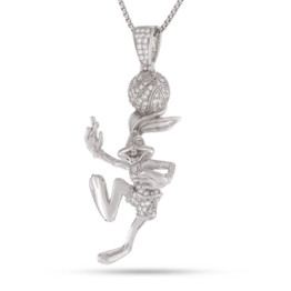 Space Jam x KING ICE – .925 Sterling Silver Bugs Bunny Necklace