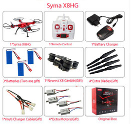 2016 Newest Drone Syma X8G &amp; X8HG 2.4G 4ch 6 Axis with 8MP Wide Angle Hd Camera RC Quadcopter RTF Altitude Hold RC Helicopter