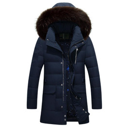2017 winter Men's fashion thicken jackets white duck down down jacket Men's Hat Detachable Down Coats trench coat men Parkas