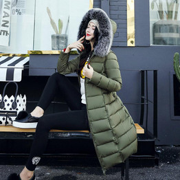 2017 Winter Jacket women long down jacket Plus Size Womens Parkas fur Thicken Outerwear winter coats