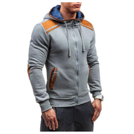 2017 Hoodies Men Sudaderas Hombre Hip Hop Mens Brand Solid hooded harness Hoodie Cardigan Sweatshirt Slim Fit Men Hoody