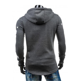 2017 Hoodies Men Sudaderas Hombre Hip Hop Mens Brand Letter Hooded Zipper Hoodie Sweatshirt Slim Stitching Men Hoody 3XL JKLY