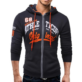 2017 Hoodies Men Sudaderas Hombre Hip Hop Mens Brand Letter Hooded Zipper Hoodie Sweatshirt Slim Fit Men Hoody XXXL 2586