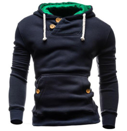 2017 Hoodies Men Sudaderas Hombre Hip Hop Mens Brand Double Pocket Long Sleeve Hoodie Sweatshirt Slim Fit Men Hoody