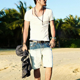 2016 New Casual Men's Summer T shirt Fashion V-neck Slim Fit Stylish Short Sleeve T Shirts for men t shirt S/M/L/XL/XXL X364