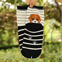 Recommend !!women cartoon socks autumn-winter fashion animal socks ladies and women's funny cotton patterned dog sock girl