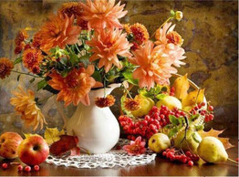 Flower arranging 5D DIY diamond Painting flowers  Cross Stitch diamond embroidery mosaic diamonds wall stickers home decor vase