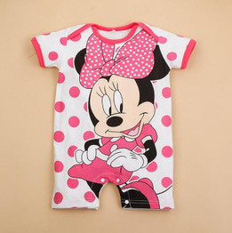 2017 Summer Style Baby Rompers Baby Girls Clothes Cotton Cute Mickey Minnie Romper Newborn Jumpsuits Ropa Bebes Baby Boy Clothes