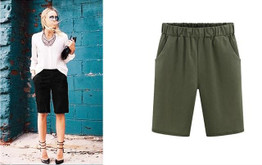 2017 Summer sexy women shorts lady girl Cotton shorts Solid Color pants casual women plus size M-6XL short pants