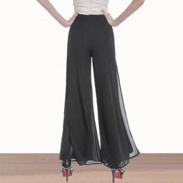 2017 Wide Pants Casual Female White Chiffon Pants Trousers High Waisted Wide Leg Pants Harem Trousers Women