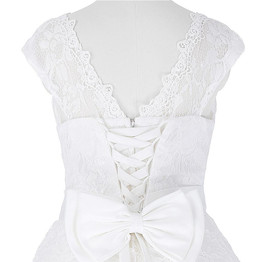 Grace Karin White Lace Flower Girl Dresses for Wedding Tulle Princess Party Birthday Baby Girls Dresses Communion Ball Gown