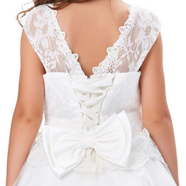 Grace Karin Flower Girl Dresses Lace Prom Evening Party Elegant First Communion Gowns Princess Long Pageant Dresses For Kids Bow