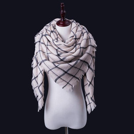 2016 New Fashion Women Winter Scarf For Women Scarf Women Warm Plaid Cashmere Scarves And Shawls Triangle Drop Shipping