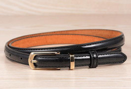 Candy Color Metal Buckle Thin Casual Belt For  Women , Leather Belt Female Straps Waistband Cummerbund For Apparel Accessories