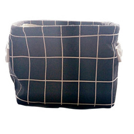 DUNXDECO Home Office Storage Table Organiser Holder Box Nordic White Black Gray Check Multifunction Container Modern Decoration