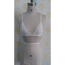 2016 Women Sexy Floral Lace Triangle Bra Bustier Sheer Bralette Unpadded Camis Crop Top Lady Clothes S1