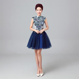 CEEWHY High Neck Embroidery Vintage Avove knee Short Party Formal Gowns Cocktail Dress 2017 Homecoming Dresses Vestido de Noiva