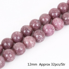 Natural lepidolite stone beads DIY bracelet jewelry making decoration craft