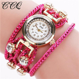 CCQ Fashion Relojes Mujer Women Bracelet Watches Watched Luxury Women Full Crystal Wrist Watch Quartz  Relogio Feminino C44