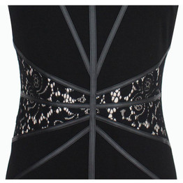 Vfemage Womens Elegant Contrast Lace Patchwork Vintage Slim Tunic Wear to Work Office Business Bodycon Wiggle Pencil Dress 7200