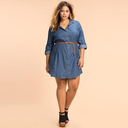 Kissmilk Plus Size New Fashion Women Clothing Casual Loose Dress Distressed Long Sleeve Big Size Demin Dress 3XL 4XL 5XL 6XL
