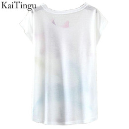 KaiTingu 2017 Brand New Fashion Spring Summer Harajuku Women T Shirt Tops Cute Eiffel Tower Print T-shirt For Women Ladies