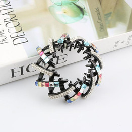 2 Size New Fashion Beautiful Crystal Rhinestone Ponytail Hair Ornaments Bud Hair Clip Hairpin Women Fashion Hair Accessories