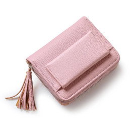 Unishow Small tassel women purse female mini wallet multifunction women coin purse zipper brand money change wallet