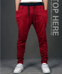 Sarouel Baggy Tapered Bandana Pants Hip Hop Dance Harem Sweatpants Drop Crotch Pant Men Parkour Track Tapered Trousers A40