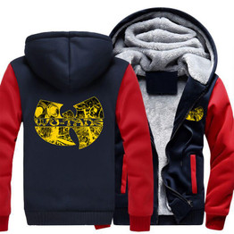 New 2017 Unisex Hoodie WU TANG Zipper Jacket Thicken Hoodie Coat Casual Winter Clothes USA SIZE