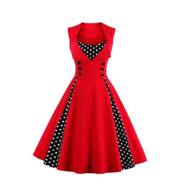 New 2017 Summer Women Dress Retro 1950s 60s Dress Polka Dots Pinup Rockabilly Sexy Party Dresses Vintage Tunic Vestidos Mujer